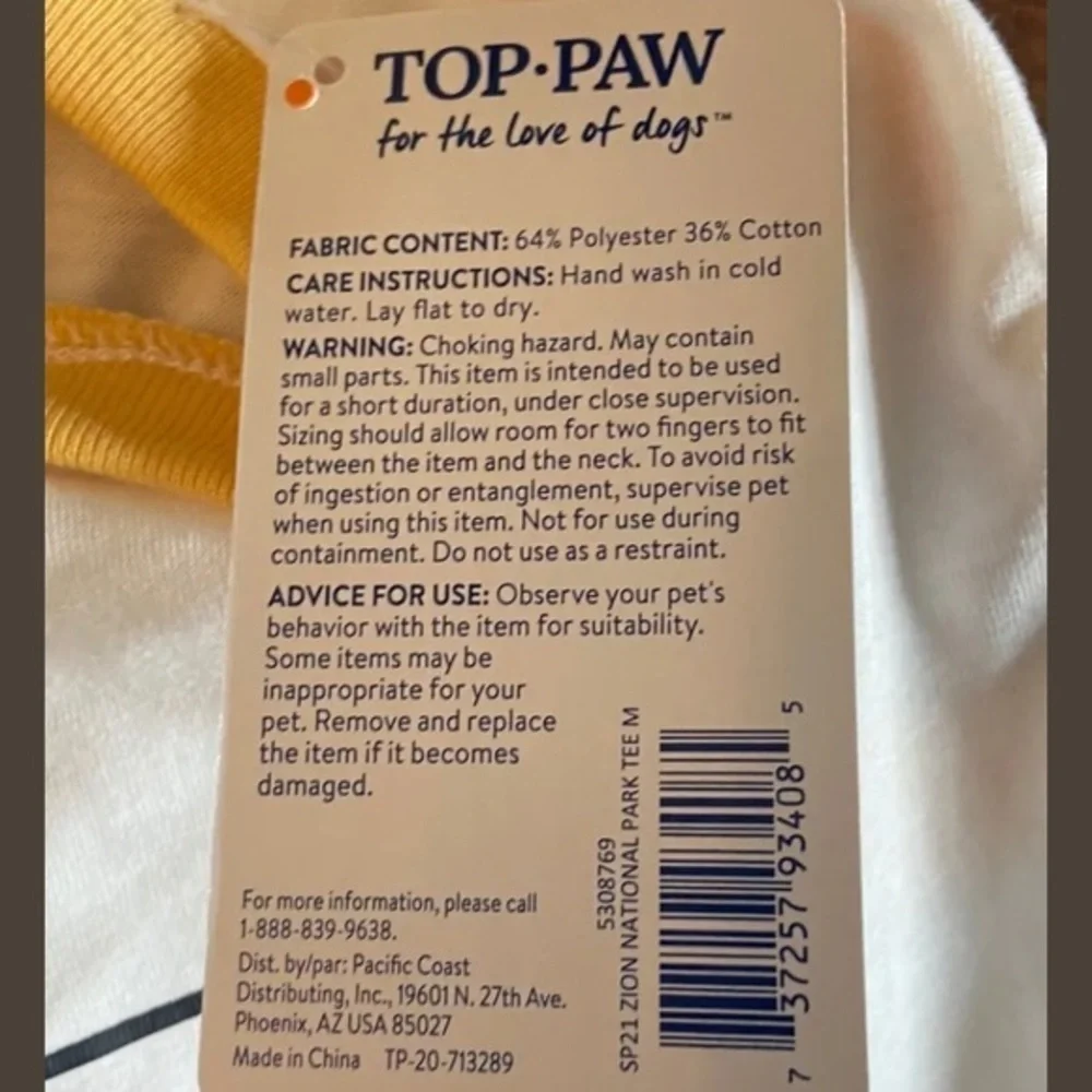 Top-Paw Dog Size Medium Zion National Park Shirt